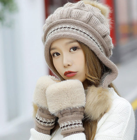 Cozy Fleece-Feel Ear-Flap Pom-Pom Beanie – view 20 of 27 | My Dressing Room