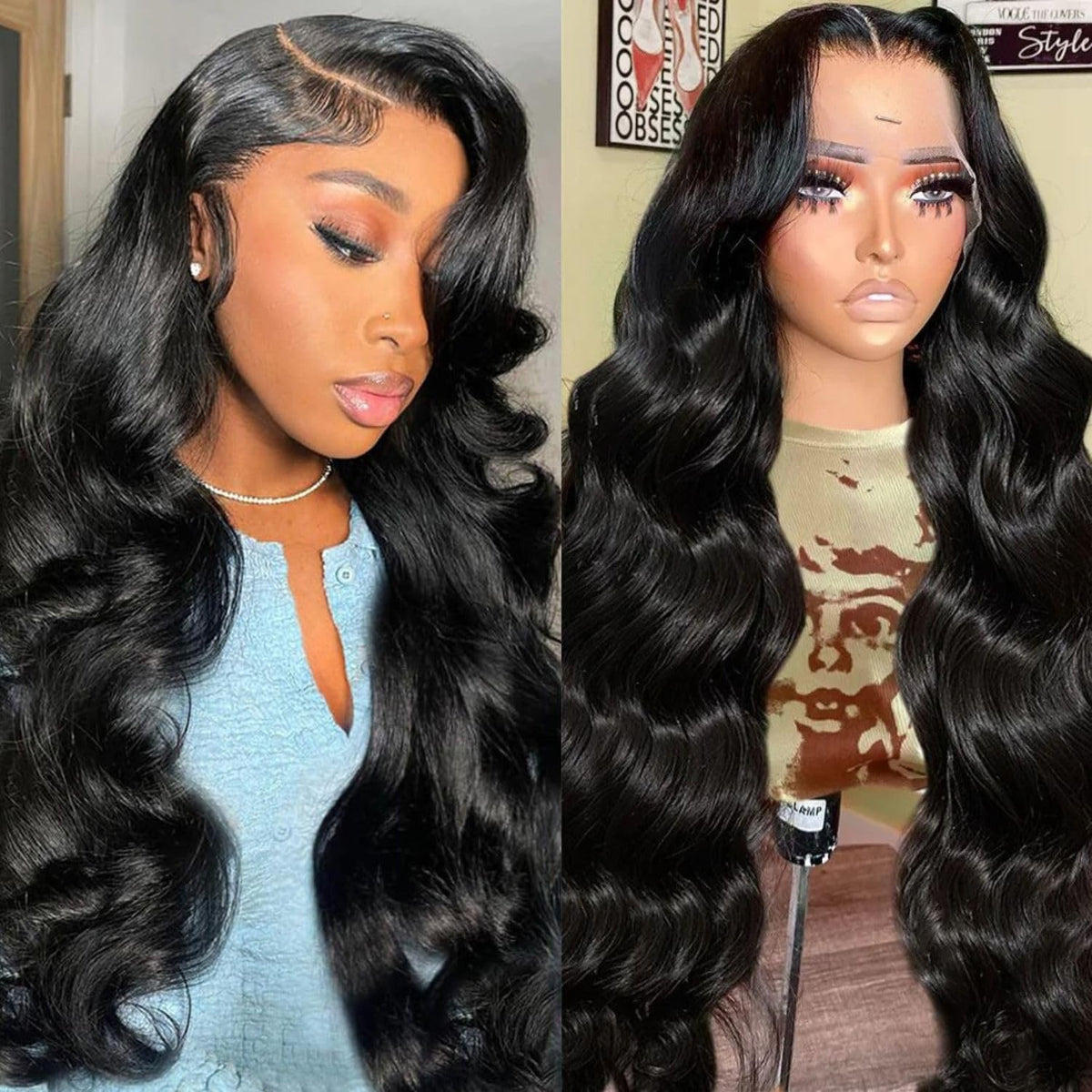 Natural Body Wave Lace Front Wig – front view