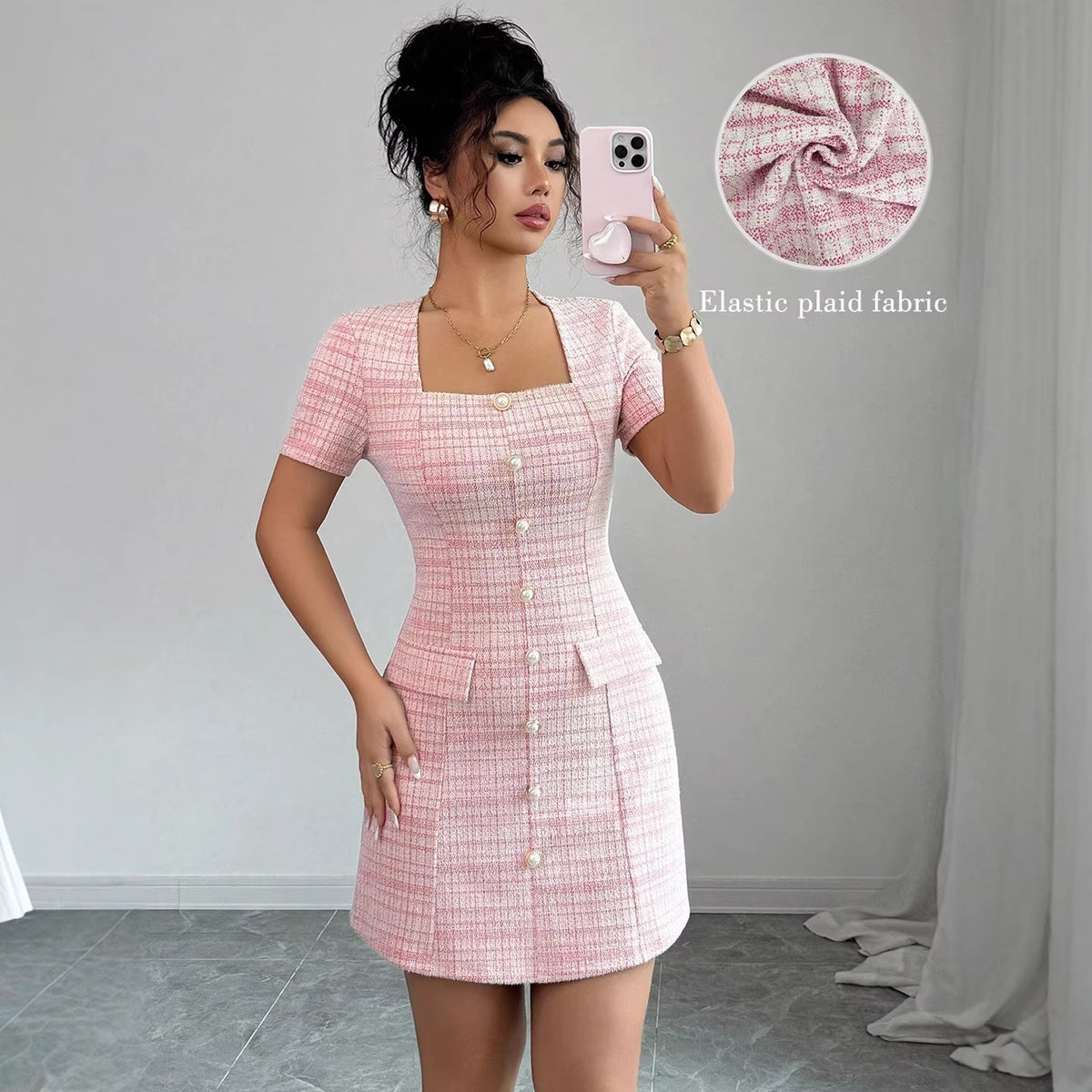 Color-Block Fitted Mini Dress – view 2 of 7