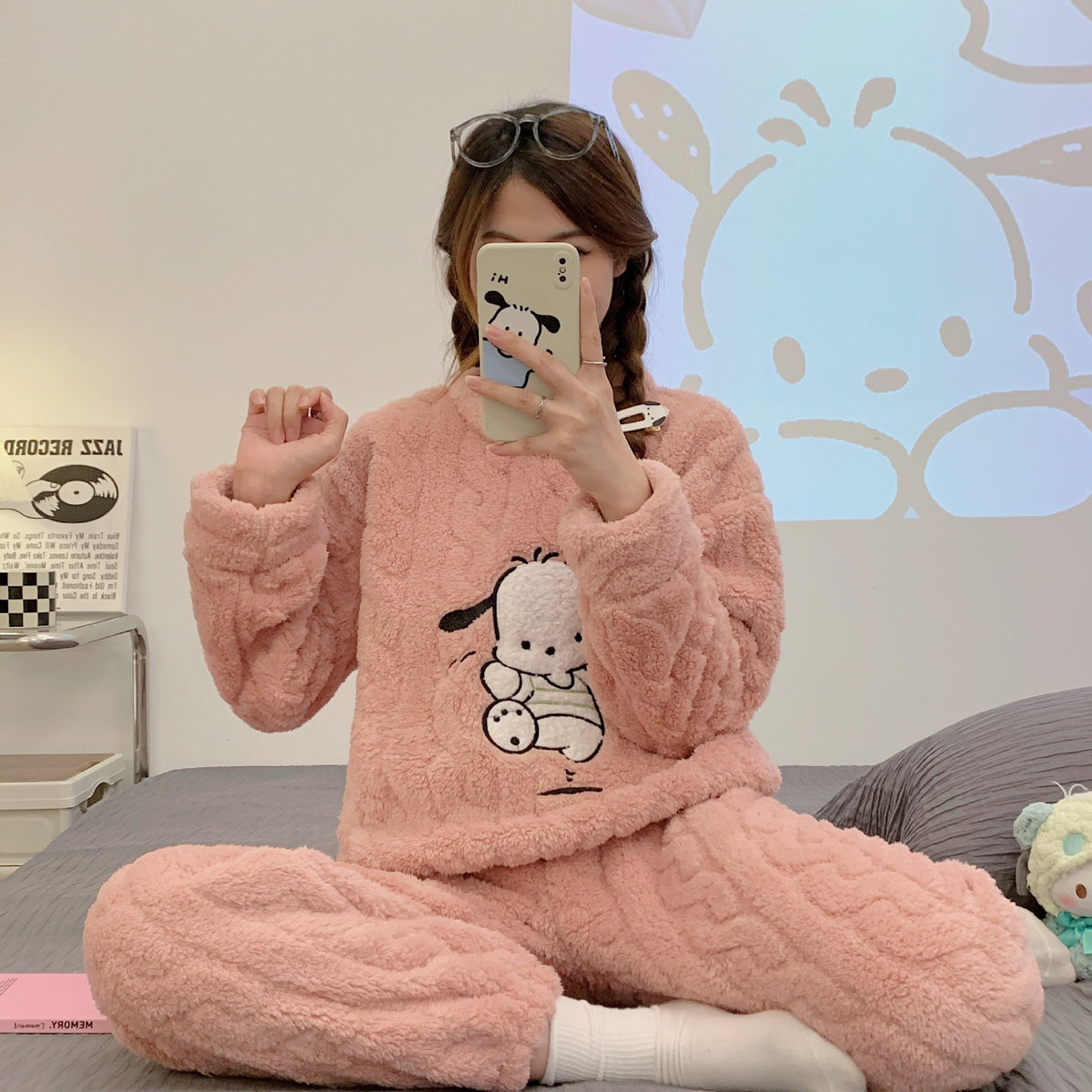Coral Fleece Pullover Pajama Set - view 2