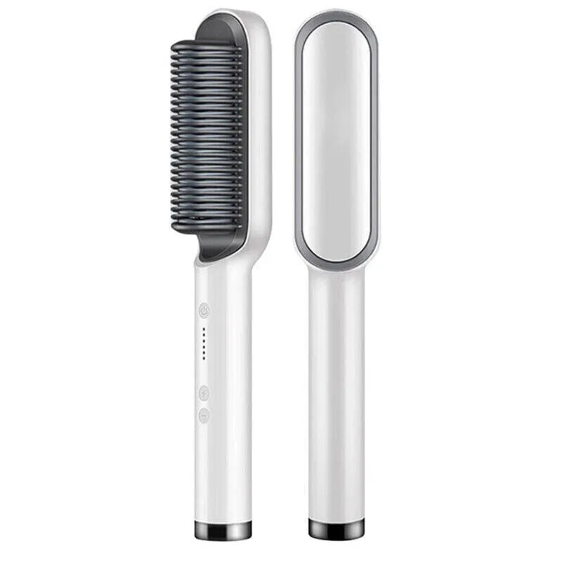 Heated Hair Straightener Brush, Adjustable Heat – view 9 of 9 | My Dressing Room