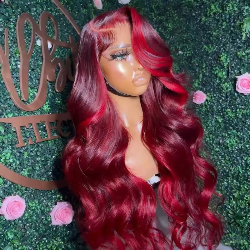 99J Burgundy Body Wave HD Lace Front Wig – view 5 of 5