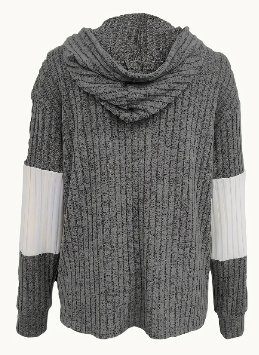 Color Block Zip-Up Hooded Jacket - view 1