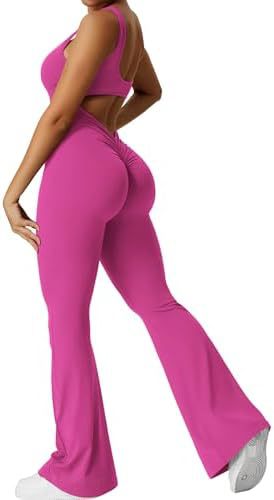 Sleeveless Flare Yoga Jumpsuit – view 10 of 18 | My Dressing Room