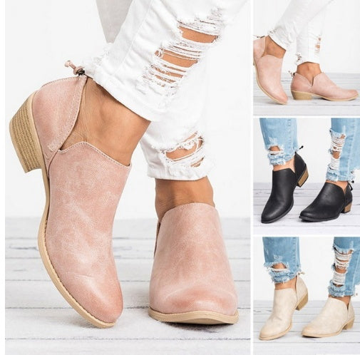 Retro High Heel Ankle Boots – main view | My Dressing Room