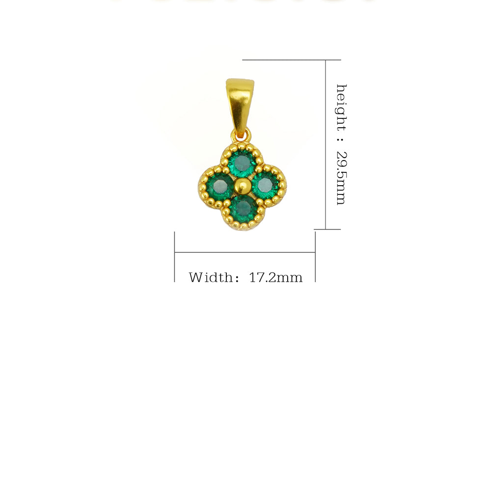 24K Gold-Plated Four-Leaf Clover Pendant – view 6 of 10 | My Dressing Room