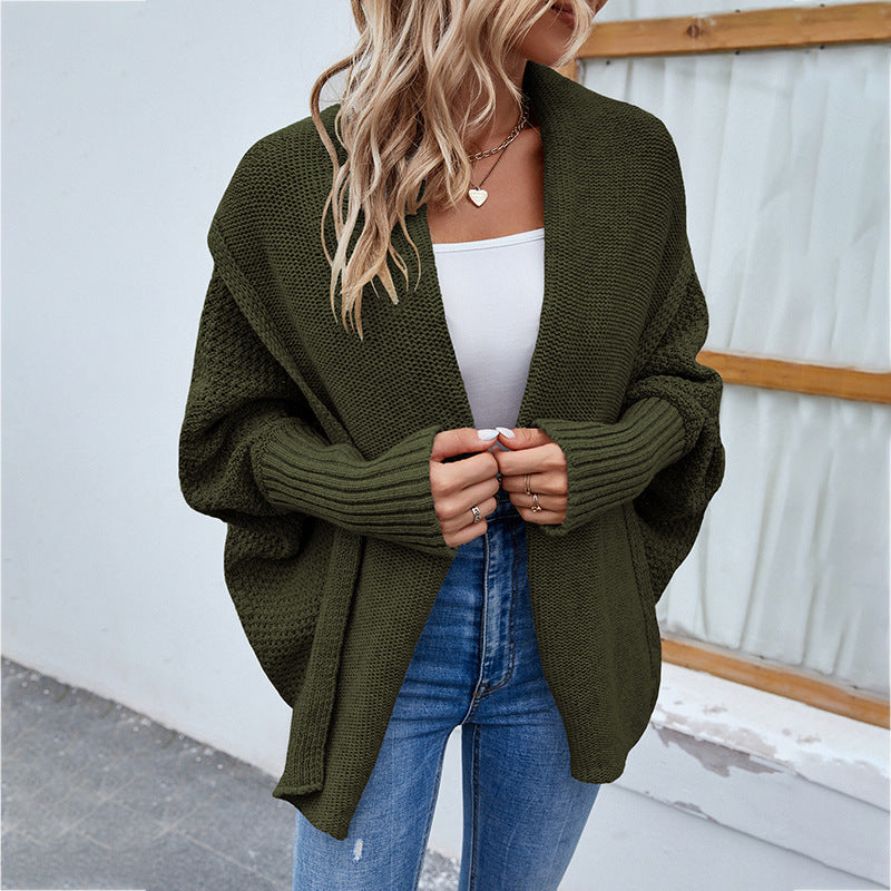 Loose Bat-Sleeve Knitted Cardigan – view 5 of 11 | My Dressing Room