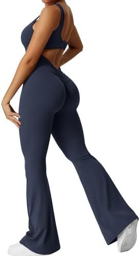 Sleeveless Flare Yoga Jumpsuit – view 13 of 18 | My Dressing Room