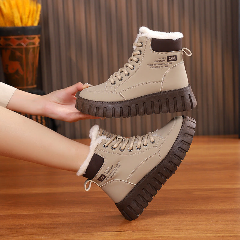 Lace-Up Fleece Snow Boots – view 5 of 10 | My Dressing Room