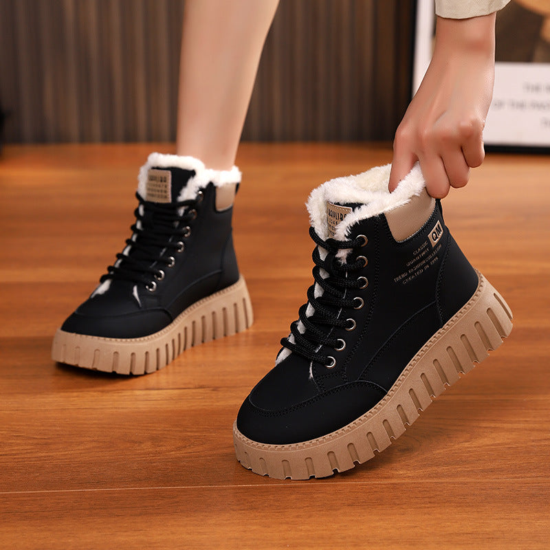 Lace-Up Fleece Snow Boots – view 8 of 10 | My Dressing Room