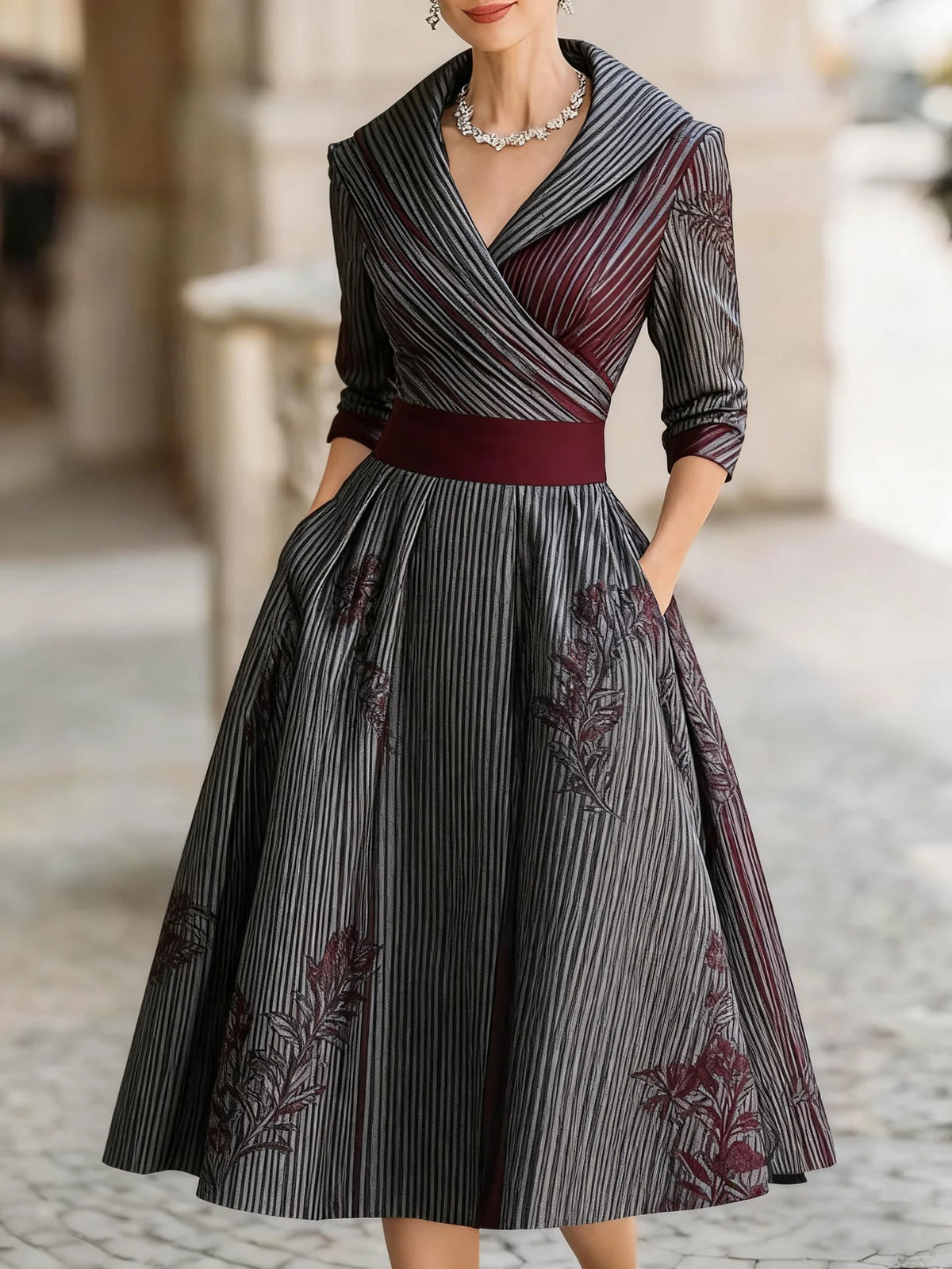 Fitted Long Sleeve Maxi Dress – view 13 of 18