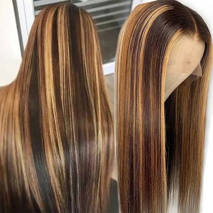 P4/27 Highlight Straight Lace Front Wig – view 2 of 4