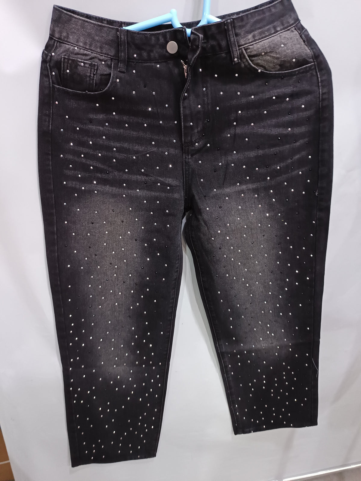 Shiny Straight Wide-Leg Jeans – view 8 of 9 | My Dressing Room