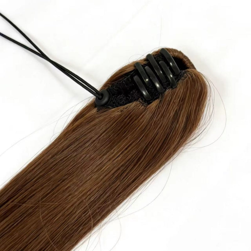 Straight Drawstring Ponytail Extension, Ombre Brown – view 8 of 8 | My Dressing Room