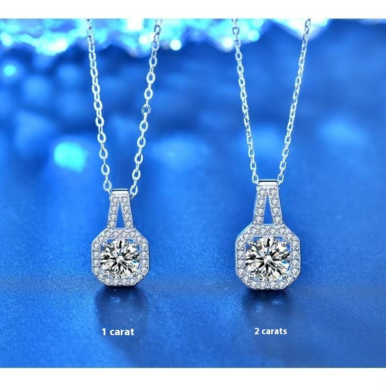 Moissanite S925 Sterling Silver Necklace for Women – view 2 of 6 | My Dressing Room