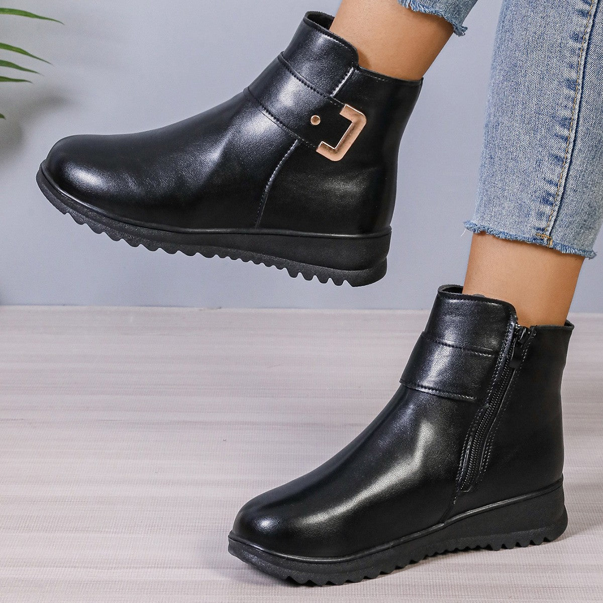 Fleece-Lined Side-Zip Ankle Boots – view 8 of 8 | My Dressing Room