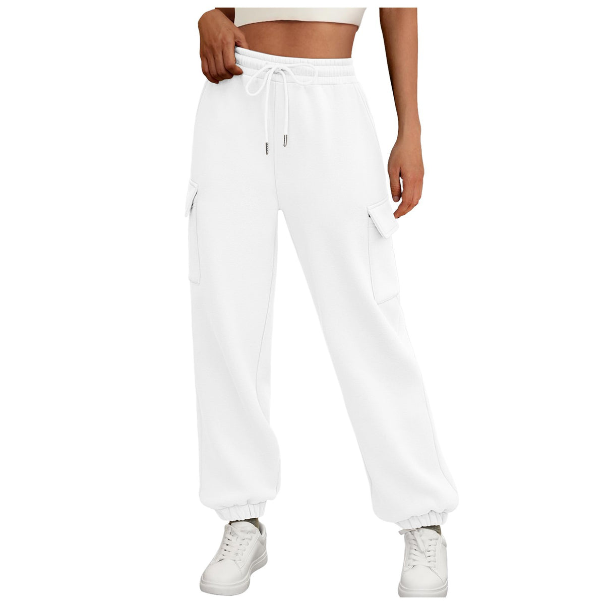 Fleece-Lined Baggy Cargo Joggers - view 6