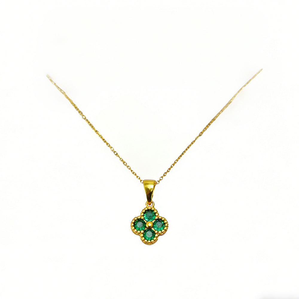 24K Gold-Plated Four-Leaf Clover Pendant – view 9 of 10 | My Dressing Room