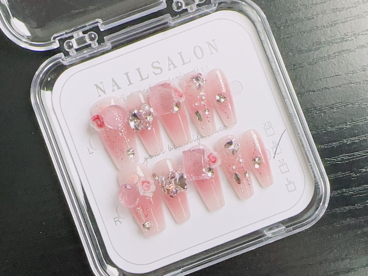 Pink Gem Press-On Nails (10 pcs) - view 5