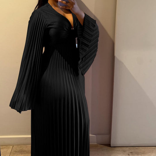 Plus-Size Long Sleeve Maxi Dress – main view