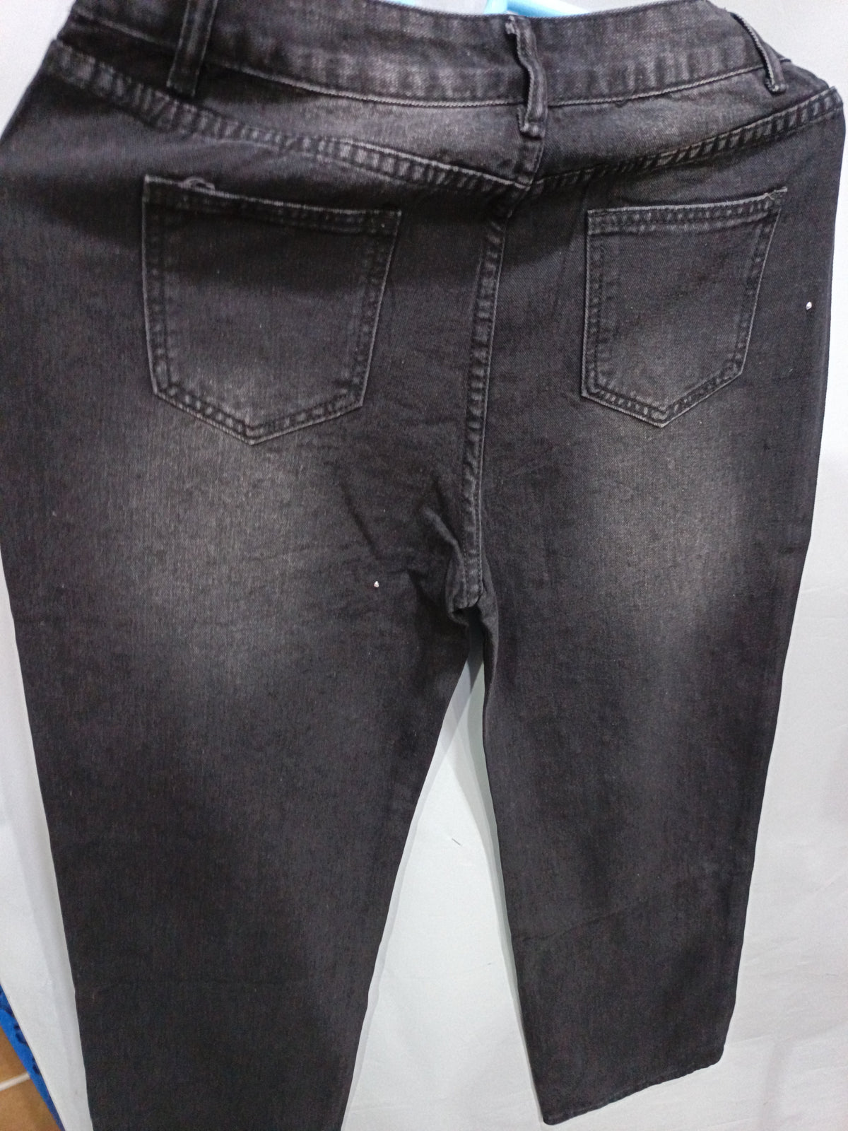 Shiny Straight Wide-Leg Jeans – view 6 of 9 | My Dressing Room
