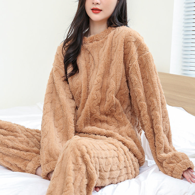 Coral Fleece Pullover Pajama Set - view 4