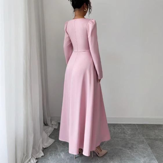 Pleated Puff-Sleeve Maxi Dress – view 2 of 6