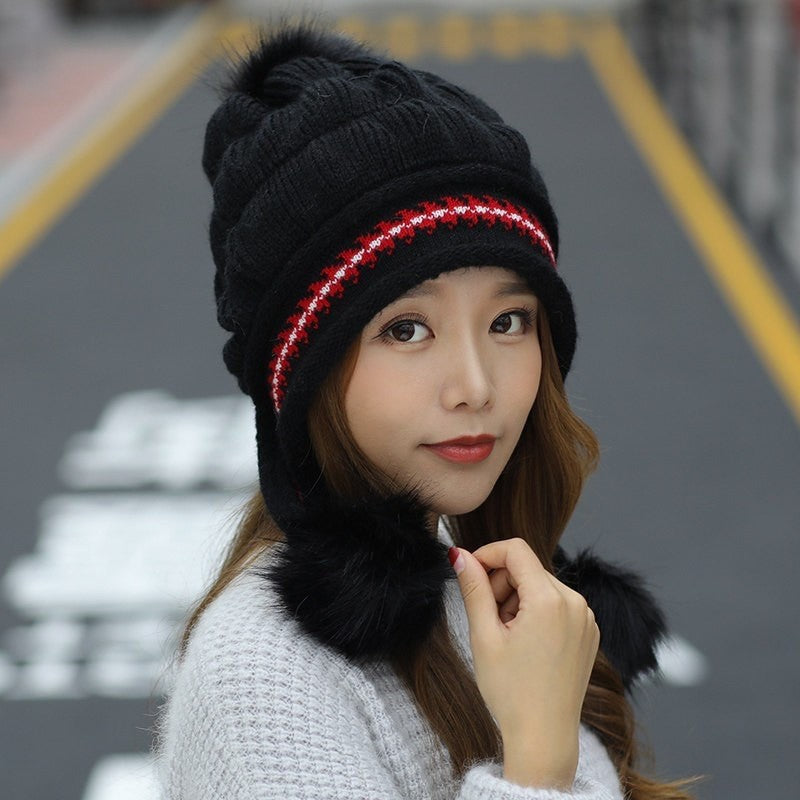 Cozy Fleece-Feel Ear-Flap Pom-Pom Beanie – view 17 of 27 | My Dressing Room