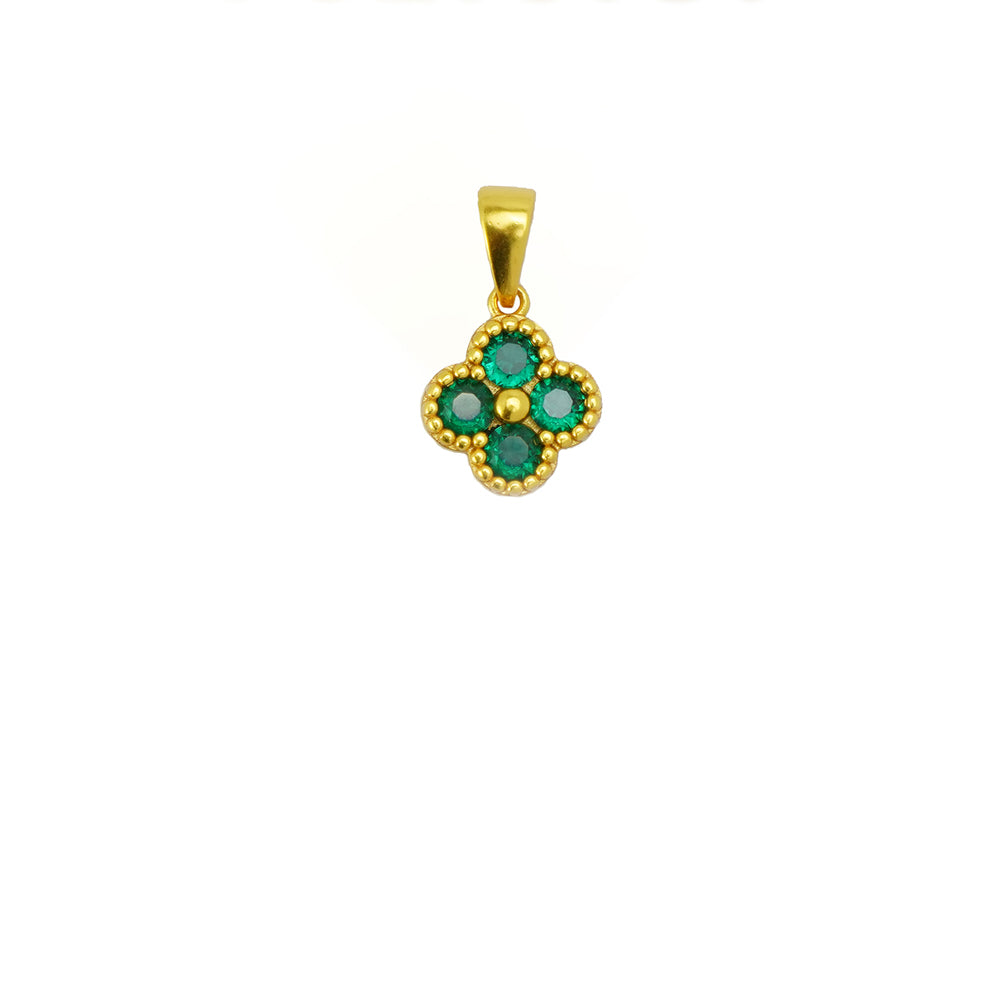 24K Gold-Plated Four-Leaf Clover Pendant – view 4 of 10 | My Dressing Room