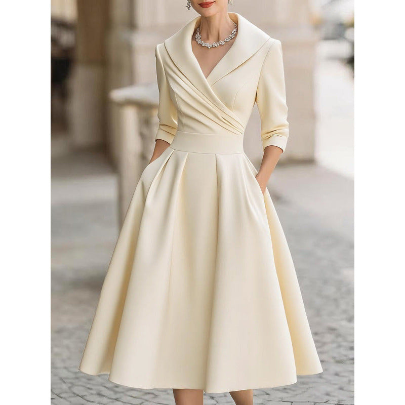 Fitted Long Sleeve Maxi Dress in White – view 5 of 18