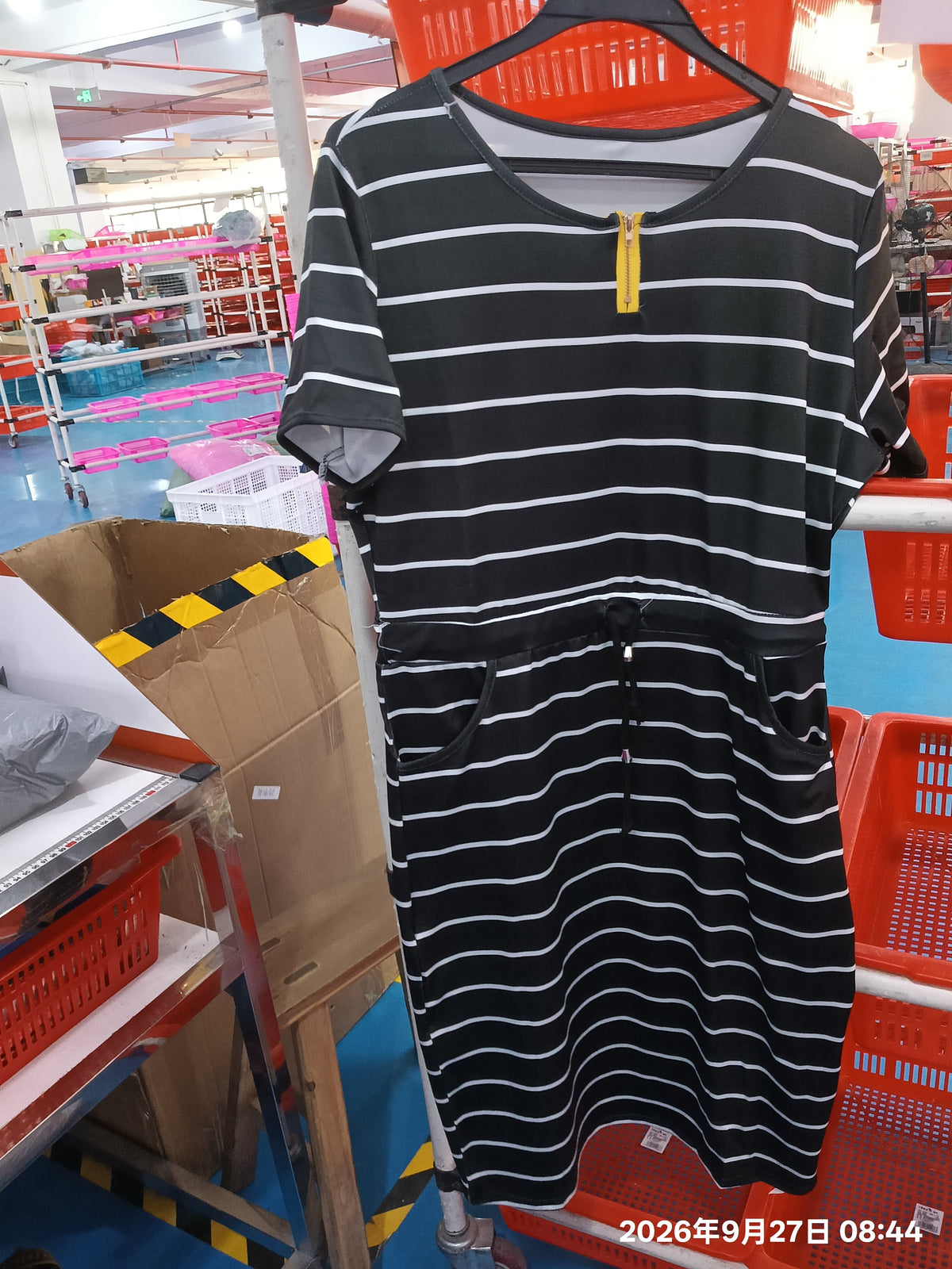 Striped Drawstring Bodycon Mini Dress – view 5 of 6