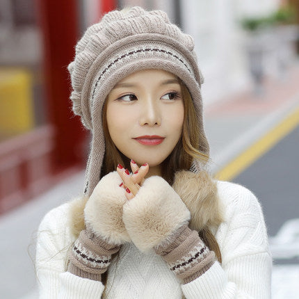 Cozy Fleece-Feel Ear-Flap Pom-Pom Beanie – view 11 of 27 | My Dressing Room