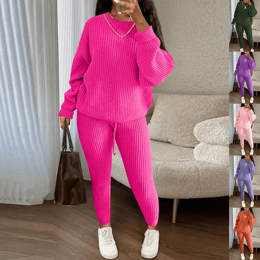 Ribbed Knit Sweater & Pants Set – main view | My Dressing Room