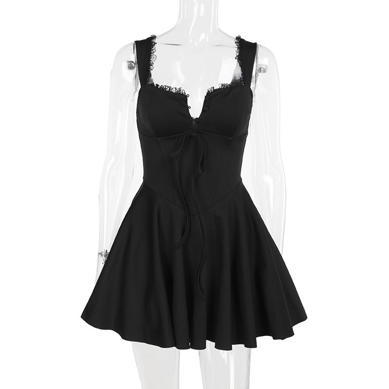 Retro Cami Bodycon Dress in Black – view 8 of 12