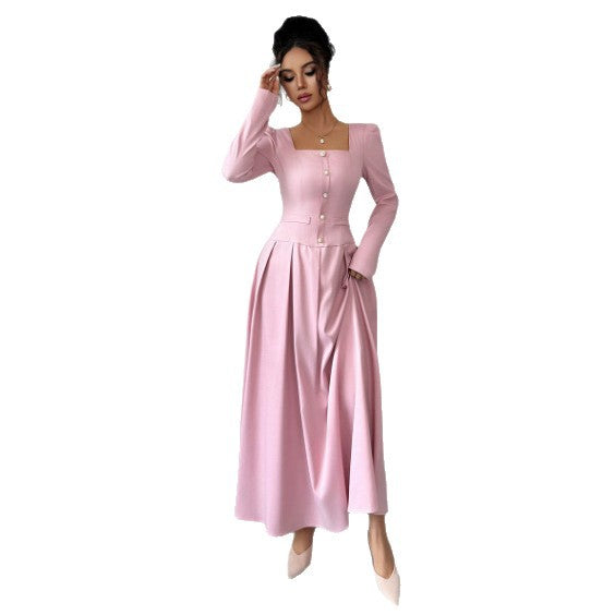 Pleated Puff-Sleeve Maxi Dress – view 3 of 6