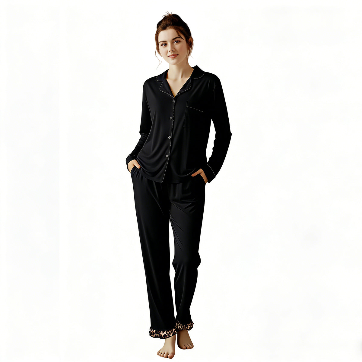Cotton Long-Sleeve Pajama Set - view 6