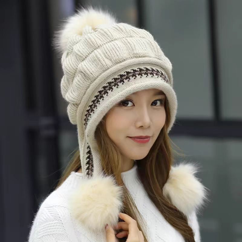Cozy Fleece-Feel Ear-Flap Pom-Pom Beanie – view 16 of 27 | My Dressing Room
