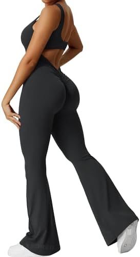 Sleeveless Flare Yoga Jumpsuit – view 11 of 18 | My Dressing Room
