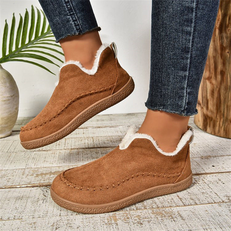 V-Cut Plush Suede Ankle Boots – view 5 of 6 | My Dressing Room