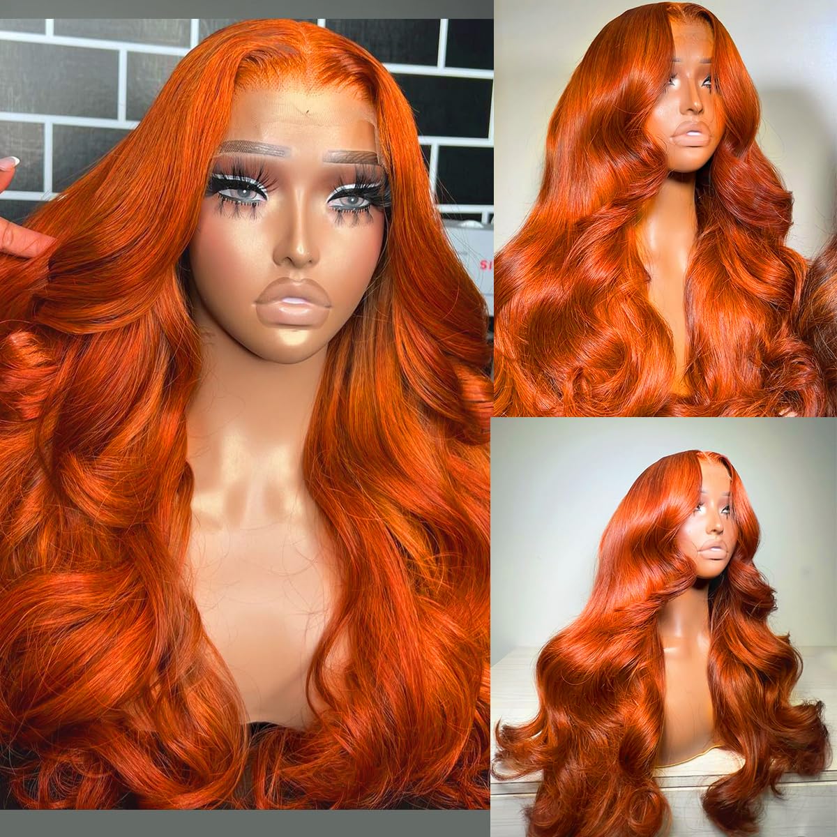 Ginger Body Wave Lace Front Wig – front view