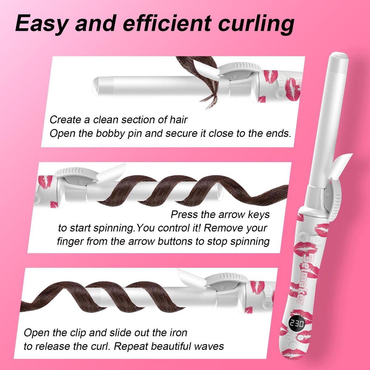 Rotating Ceramic Curling Iron, Iridescent – view 8 of 9 | My Dressing Room