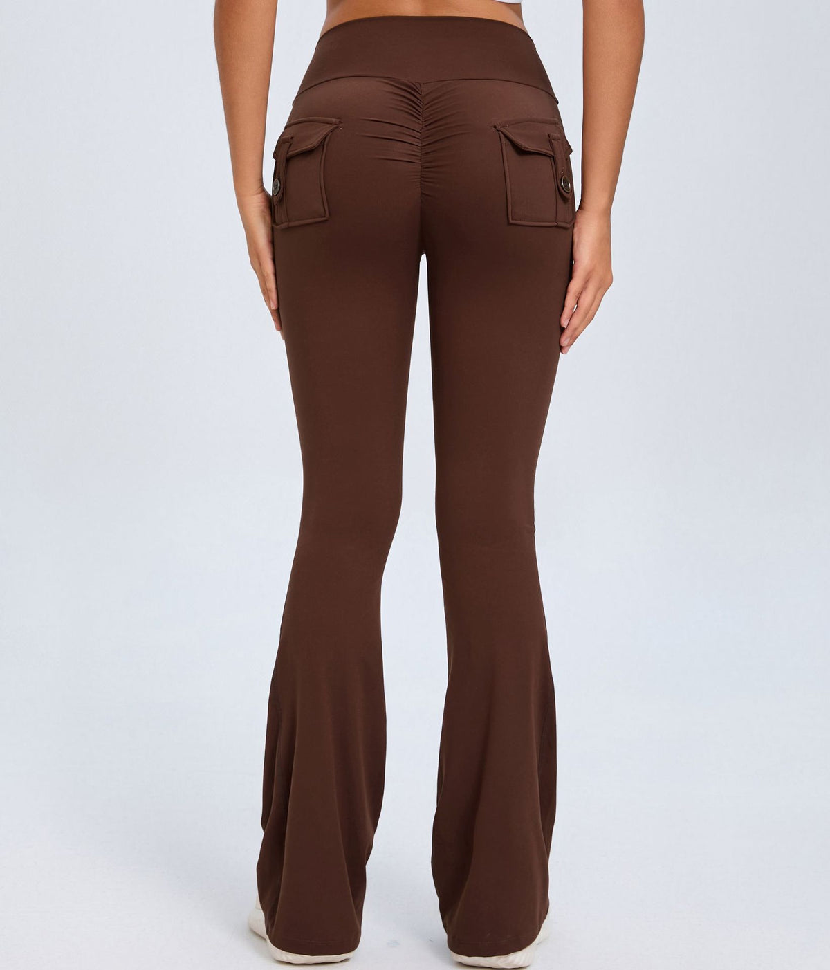 High-Waist Flare Yoga Pants with Pockets - view 2