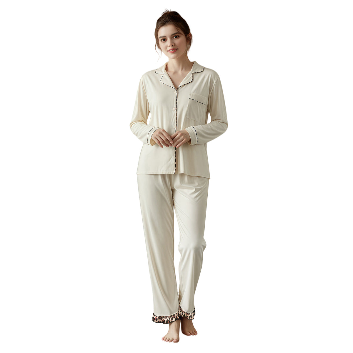 Cotton Long-Sleeve Pajama Set - view 1