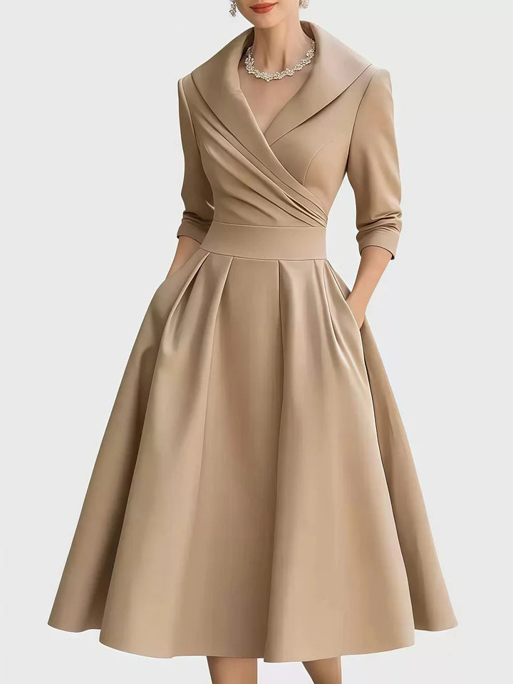 Fitted Long Sleeve Maxi Dress in Khaki – view 6 of 18