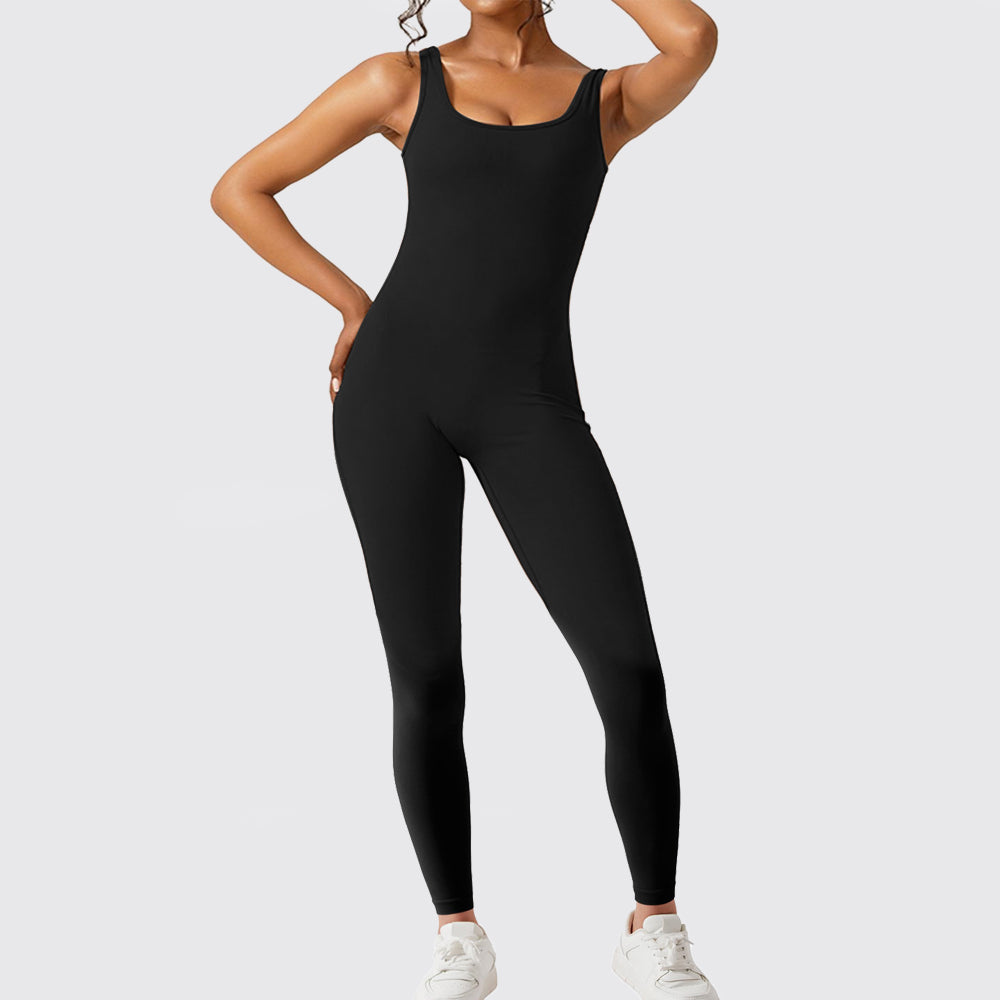 Sleeveless Flare Yoga Jumpsuit – view 4 of 18 | My Dressing Room