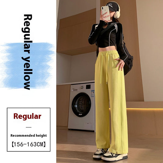 High-Waist Straight-Leg Sweatpants - view 1