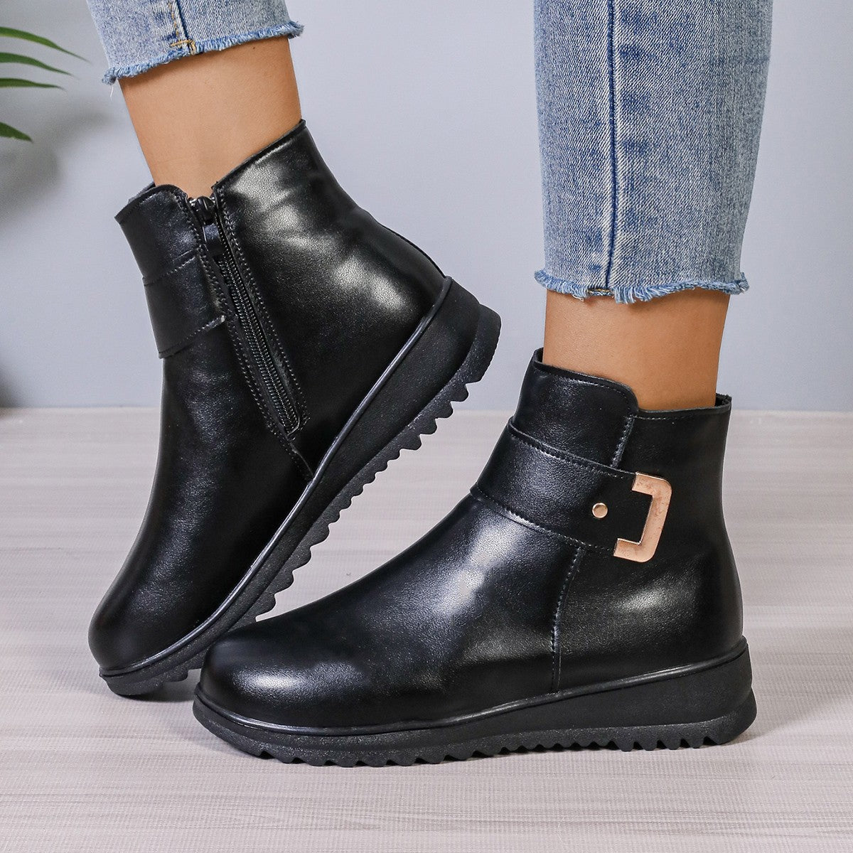 Fleece-Lined Side-Zip Ankle Boots – view 5 of 8 | My Dressing Room
