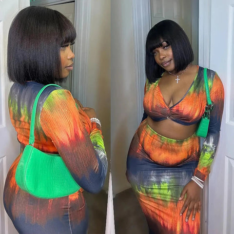 Straight Human Hair Wigs With Bangs Fringe Middle Part Bob Lace Wigs Realistic Scalp Brazilian Straight Bob Lace Wigs With Bangs