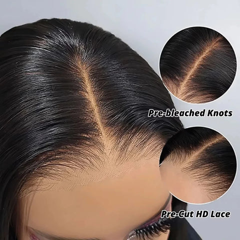 30 inch 100% glueless wigs Body Wave human hair Brazilian 13x6 hd transparent lace front wig human hair closure  7x6 250Density