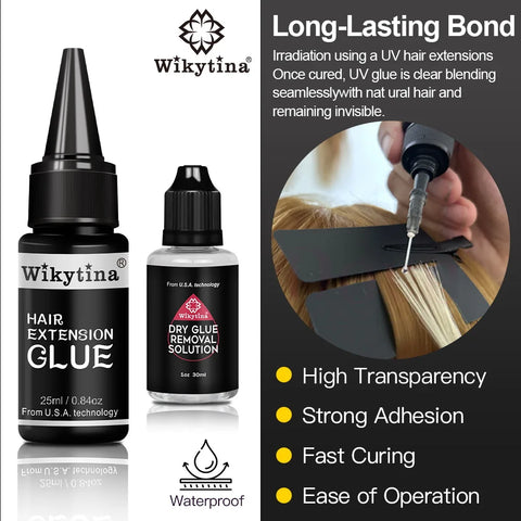 Advanced V Light Hair Extension Tools Kit with UV Glue Hair Extension Machine for Professional and Home Use